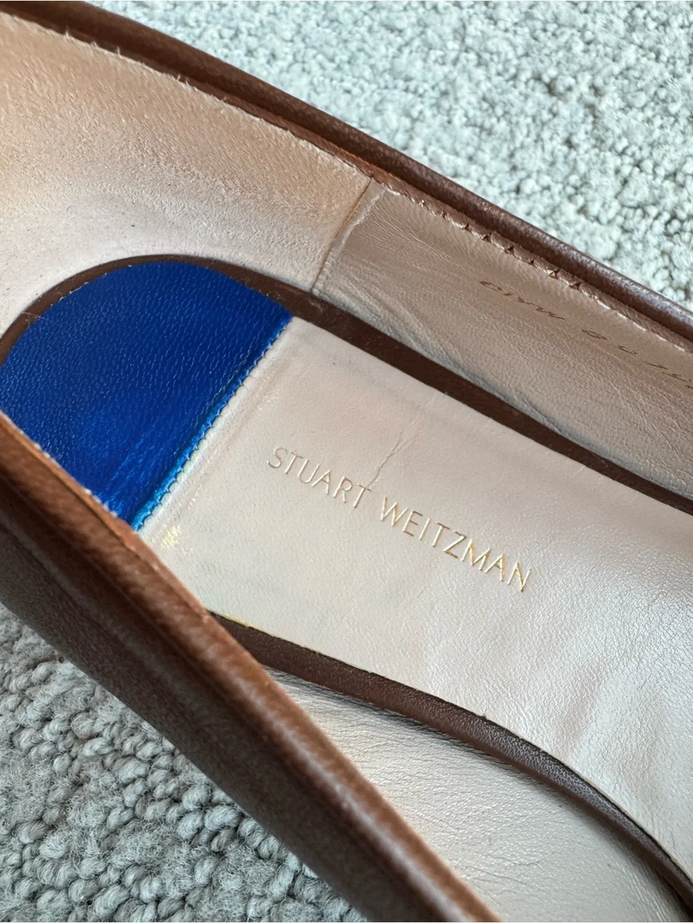 Stuart Weitzman Brown Leather Loafers